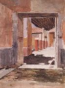 John William Waterhouse Scene at Pompeii oil painting artist